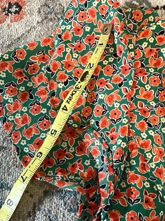 NWT Modcloth Molly Bracken Poised For Poppies Floral Ruffle Short Sleeve Dress - Picture 13 of 16